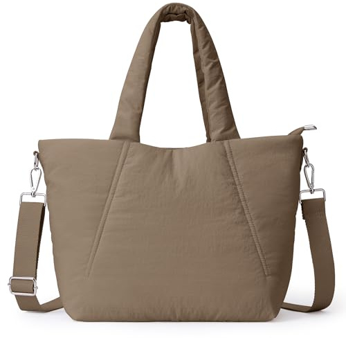 KALIDI Damen Puffer Handtasche Schultertasche Casual Multifunktionale Umhängetaschen Groß für Arbeit Schule Shopper Lässige täglich