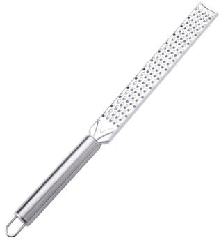 Generico Grattugia for Formaggio con Manico Lungo in Acciaio Inossidabile da 32 cm, Gadget Cucina for la Cottura della scorza di Limone