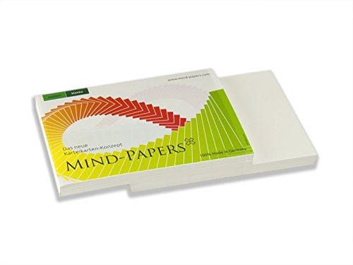 X17- Mind-Papers Nachfüllpack, DIN A8, 100 Karteikarten/Lernkarten, Farbe: weiß