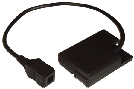 vhbw DC Coupler Mains Adapter compatible with Nikon D3400, D3500, D3300, D5100, D5200, D5300, D3100, D3200 Camera, DSLR, Single Lens Reflex