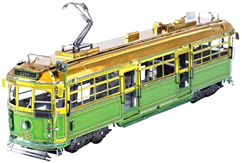 Metal Earth Fascinations Metallbausätze - Straßenbahn Melbourne W-Class Tram, lasergeschnittener 3D-Konstruktionsbausatz, 3D Metall Puzzle, DIY Modellbausatz mit 2 Metallplatinen, ab 14 Jahre