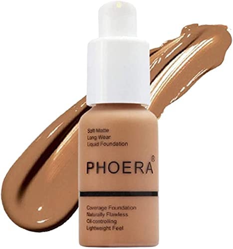 Aquapurity Phoera® Full Coverage Foundation Soft Matte Oil Control Concealer 30ml Flawless Cream Smooth Long Lasting (107 Honey)