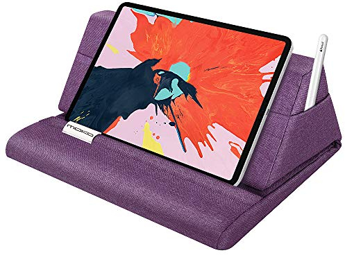 MoKo Tablet Kissen Ständer, Kissen Halter für Tablet bis zu 11 Lesekissen für iPad 10.2 2019/Air 3. Gen, iPad mini 5. Gen, Mini 4 3 2, iPad Pro 11 2020/2018, iPad 10.5/9.7, Samsung Tab, Violett