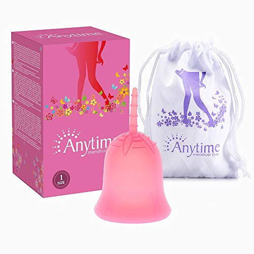 WXQY Coppetta Mestruale, Coppetta Mestruale più Comoda e Coppetta Riutilizzabile in Silicone Femminile per Uso Medico con Custodia