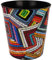 Papierkorb/Behälter - buntes Retro & Vintage Muster Tribal - 10 Liter - wasserdicht - aus Kunststoff - Ø 28 cm - großer Mülleimer/Eimer - Abfalleimer - Au..