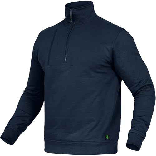 Leibwächter Arbeits Troyer Herren Arbeitspullover mit Reißverschluss - Troyer aus Baumwolle/Polyester - 290g/m² - Antibakteriell - Trocknergeeignet - Half Zip Pullover mit Stehkragen