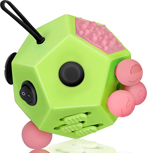 VCOSTORE Fidget Cube mit 12 Seiten, Infinity Cube Fidget Anti Stress Würfel Spielzeug für Erwachsene Kinder mit ADHS,ADD,ASD,ADHD