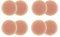 Cache-Tétons Femme Ultra Doux Réutilisables en Silicone, Invisibles Adhésifs Hypo allergéniques, 4 Paires + Bandes + Protections, Robe Dos Nu, Nipple Covers Coque Couvre Seins [8cm Ø] (Caramel)