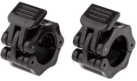 Tubayia 1 Paar Barbell Collar Hantelverschlüsse Hantelstangen Verschluss Halsbänder (Schwarz - 28mm)