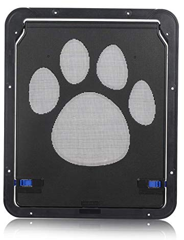 Katzenklappen Hua Katzenklappen- / Haustiertür Mit 2-Wege-Verriegelung, Automatisch Abschließbarer Haustier-Gatter-ABS- Und Nylonmaterial, Für Siebtertür Und Fenster, 2 Größen (Size : 42x37cm)