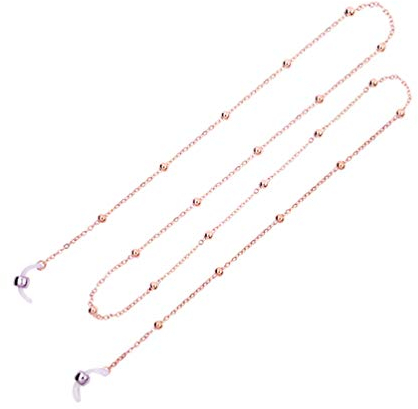 VALICLUD Brillenketten Rose Künstlerische Brillen Band Sonnenbrille Halter Strap Literarischen Anti- Skid für Dekoration Perle Kette- Rose Brillenband Rosa