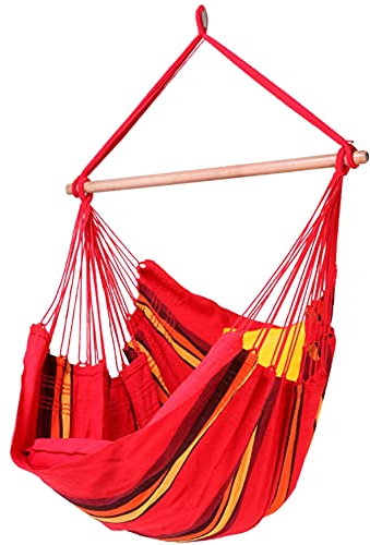 Relaxa Solar Hängesessel 100% Baumwolle rot
