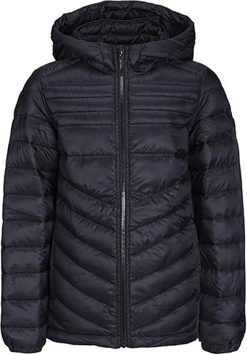 JACK&JONES JUNIOR Jungen JCOSPEED Puffer SN JNR Jacke, Black/Detail:Tone IN Tone Logo Chest, 140 EU