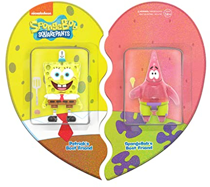 Super7 RE-SBOBW01-BAP Schwammkopf: Spongebob & Patrick Figur, Mehrfarbig