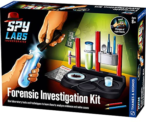 Spy Labs Inc: Forensic Investigation Kit by Thames & Kosmos | Includes Large Lab Setup to Collect & Analyze Evidence & Clues | Explore The Science of Detective Work | for Young Investigators