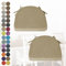 PHUSTJKL 2er Set Stuhlkissen Halbrund Stuhlauflage mit Bändern für Esszimmer, Waschbare rutschfest Sitzkissen mit Reißverschluss für Indoor Zuhause Büro Küche (43x42x40x5cm Gelbliches Braun)