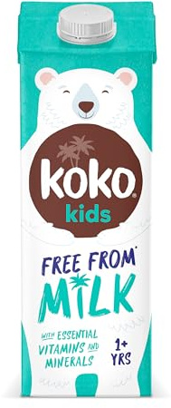 Koko Kids Free From Mlk 12 x 1L | Growing Up Mlk for Kids 1+ Years with Essential Minerals and Vitamins | High in Calcium and Vitamin D2 | Allergen Free | UHT Ambient Long Life