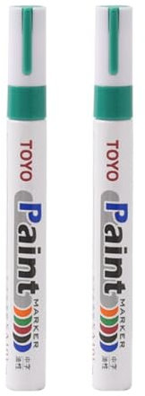 Worparsen Lot de 2 marqueurs de peinture pour pneus de voiture, moto, pneu - Vert