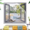 Anpassbares Moskitonetz, Fiberglas-Moskitonetz für Fenster, 80 x 120 cm, Anti-Moskito-Fliegen-Insektenschutz für Tür, Fenster, Erkerfenster