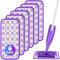 UMAYCOOL Confezione da 6 panni riutilizzabili per mocio Swiffer WetJet, tamponi bagnati per Swiffer Wet Jet, lavabili in lavatrice, in microfibra, per tutti i tipi di superficie, colore viola