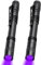 MODOAO UV-Schwarzlicht-Taschenlampe, 2 Stück, LED, 395 nm, Mini-Schwarz-Stiftlicht, Hand-Taschenlampe, Taschenlampe, Taschenlampe, Lichtdetektor für Leck, Haustierurin, Bettwanzen, Skorpion,