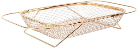 Spülbecken Abflusskorb, Spülbeckensieb Premium Edelstahl Spülbeckensieb Korb, Feinmaschig erweiterbar Spülen Obst Gemüse Abtropffläche Sieb für Haus Küche (Roségold)