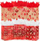 KAHEIGN 12Pcs Weihnachten Geschenktaschen Weihnachtstüten Geschenktüten, 25 x 20 x 13 cm Metallic-rote Folienpapiertüten Weihnachtsmotiv Geschenktüten mit Seidenpapier, Namensschild und Bandgriff
