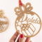 Bola de Navidad Personalizada de Madera, Decoración Navideña, Adorno Navideño para Decoración de Árboles, Bolas de Navidad Personalizadas con Nombre