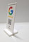 Plaque NFC et QR Code avec Support stand vertical pour Avis Google - 15x7 cm - Idéal pour enseignes et restaurants, Support Vertical (Blanc)