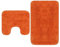 Iiaky Badematten-Set 2-TLG. Stoff Orange Badematte rutschfest Badezimmerteppich Set