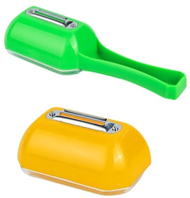 Sghtil Pelador con recipiente, pelador de verduras con recipiente, pelador manual de zanahorias, pelador de verduras y frutas, pelador de maíz de cocina, juego de 2 para patatas, zanahorias
