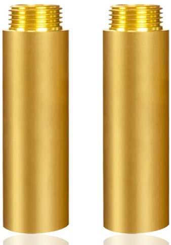 2 estensioni per rubinetto in ottone, 3/4 x 100 mm, prolunga filettatura DN20, 3/4 IG x 3/4 AG, prolunga in ottone da 100 mm, prolunga per acqua potabile e riscaldamento