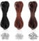 Nokwocy Cordon de Cuir, 10m x 3mm, Noir, Café Foncé, Marron, Rustique, Pour Bracelets, Colliers et Bijoux Artisanat
