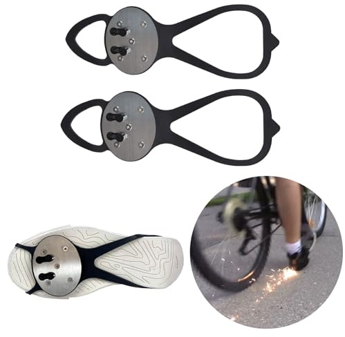 JUDEWY Skateboard Flint Set, Outdoor Flint Skateboard Fahrrad Motorrad Fußbremse, Funken Schleifen Boden Motorrad Schuhsohle Schuhhalter, Geeignet Für Outdoor-Aktivitäten Flint Fußbremse