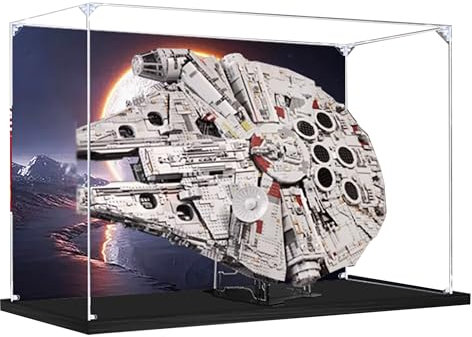 Acryl-Vitrine für Lego 75192 Ultimate Millennium Falcon, 3 mm staubdichte Schaubox, Vitrine kompatibel mit Lego 75192 (Modell nicht im Lieferumfang enthalten)