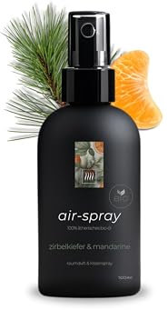 Bio Aromaspray Lavendel-Orange 100ml | Natürliches Raum- & Kissenspray für Entspannung & Wohlbefinden | Ätherische Öle für besseren Schlaf, beruhigende, naturrein & vegan (Zirbelkiefer-Mandarine)