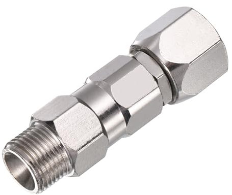 sourcing map 3/8 Inch Sprayer Joint, 360 Degrees Rotate Stainless Steel Swivel Joint for Paint Spray Gun Hose Airless Sprayers,1 PCS