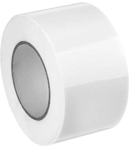 QWORK® 1 Roll White Duct Tape 50m*75mm, Reinforced Duct Repair Tape, Strong Adhesive, Weatherproof and Hand Tearable
