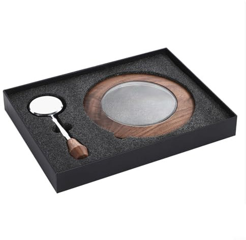 Espressomaschinen-Upgrade-Kit für Breville 870/875/876, Edelstahl-Dampfhebel und Walnuss-Dosiertrichterabdeckung (14,2 x 4,6 cm), silber/braun, Ersatzteile (2-teiliges Set)