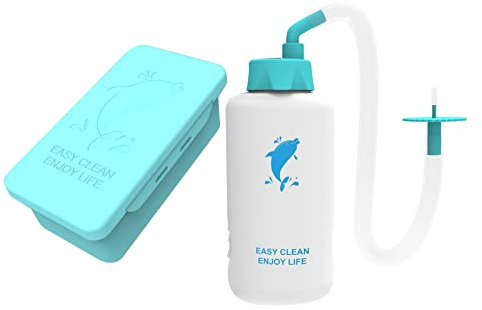 Ear Washer Bottle with Storage Box Flexible Tip Ear Cleaning Kit with Basin for Adults and Kids Ear Irrigation Kit Ear Cleaner Ear Wax Removal Tool Kit