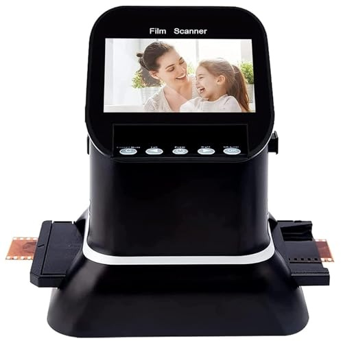 High-Resolution Digital Film Scanner for 120 Film, Converts 35mm to JPEG, Includes 1080P LCD Screen for Easy Viewing and Editing