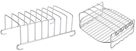 LABRIMP Support Friteuse En Acier Inoxydable Grille À Toast Et Support À Brochettes Accessoires Pour Friteuse Facile À Nettoyer Pratique Et Sûr