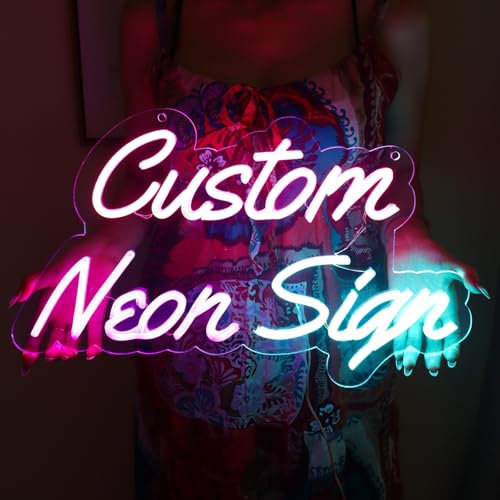 Custom Neon Light Sign,Personalised LED Neon Name Signs,Outdoor Light Up Sign for Wall,Bedroom,Bar,Gardegn,Home,Room,Wedding Gift (Custom Neon Sign)