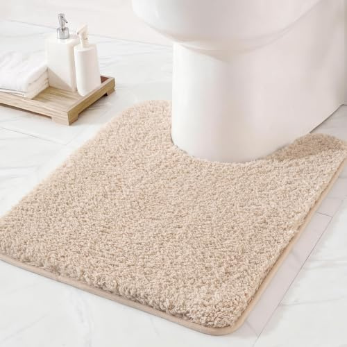Exclusivo Mezcla Toilet Pedestal Mat, Non Slip Absorbent, U-Shape 50x60cm