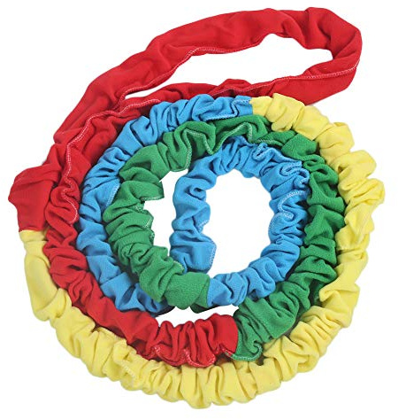 AurSoltriad Juego de Cuerda para Las Manos arcoíris, Cuerda para Tirar, Equipo Deportivo de Entrenamiento sensorial Colorido para niños, Juguete de Rompecabezas en Equipo de Felpa para la