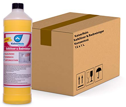 KaiserRein Sanitärreiniger Kalk & Badreiniger gelb Set 12x1l im Karton besser als 10 L Kanister