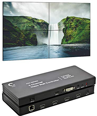 Expert Connect 2x2 Video-Wandregler (1080p, HDMI 1.4, HDCP1.4-konform, HDMI- und DVI-Eingänge; HDMI-Ausgänge; 3 Display-Modi; 2x2, 1x2,1x4 - Cascading - 2x4, 2x8