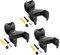 Donner Guitar Wall Mount Auto Lock Guitar Hanger Hook Holder Stand For Guitar Bass Banjo Mandoline Black (3-Pack)