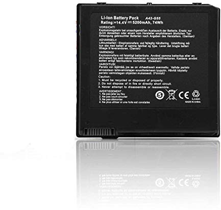 ASKC 74Wh 5200mAh A42-G55 Laptop Batería para ASUS G55 G55V G55VM G55VW G55VM-DH71 G55VM-DS71 G55VM-S1020V G55XI363VW-BL Series Notebook B056R014-0037 0B110-00080000