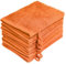 NatureMark 10er Pack Frottee Waschhandschuhe Waschlappen 100% Baumwolle Terrakotta 15x21cm